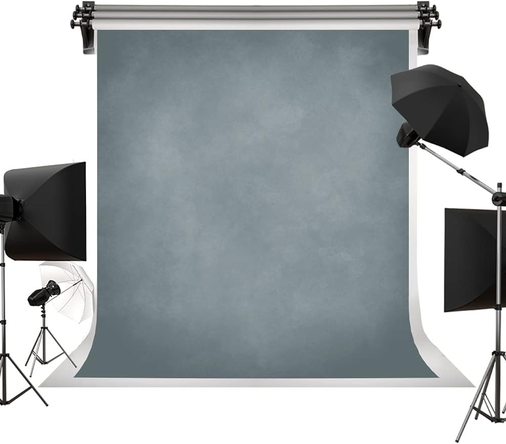 5x7ft Abstract Blue Grey Portrait Backdrop for Vintage Photography