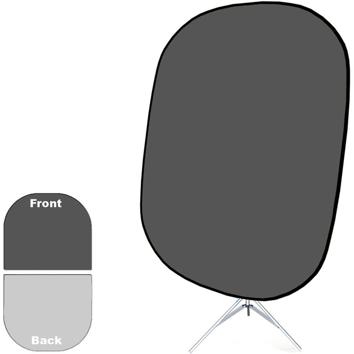 Savage 5×6′ Collapsible Disc Reversible Muslin Style Background with 8′ Aluminum