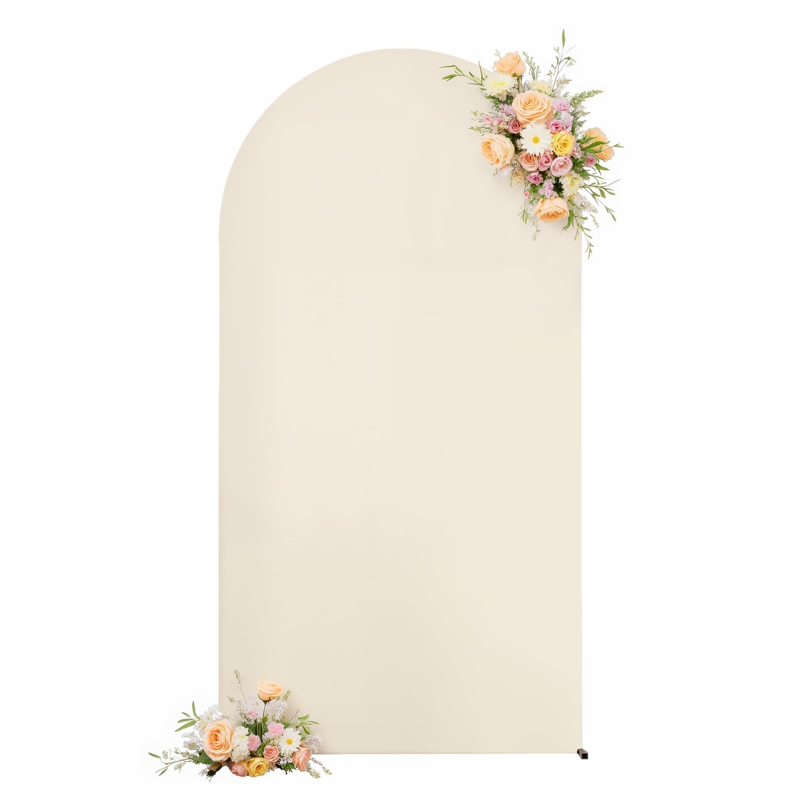 6.6 FT Arch Backdrop Cover Stretchy Beige Arch Covers Elastic Spandex Fabric …