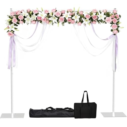 10×10 ft Pipe and Drape Backdrop Stand Kit Heavy Duty 10 x 10 FT Silver