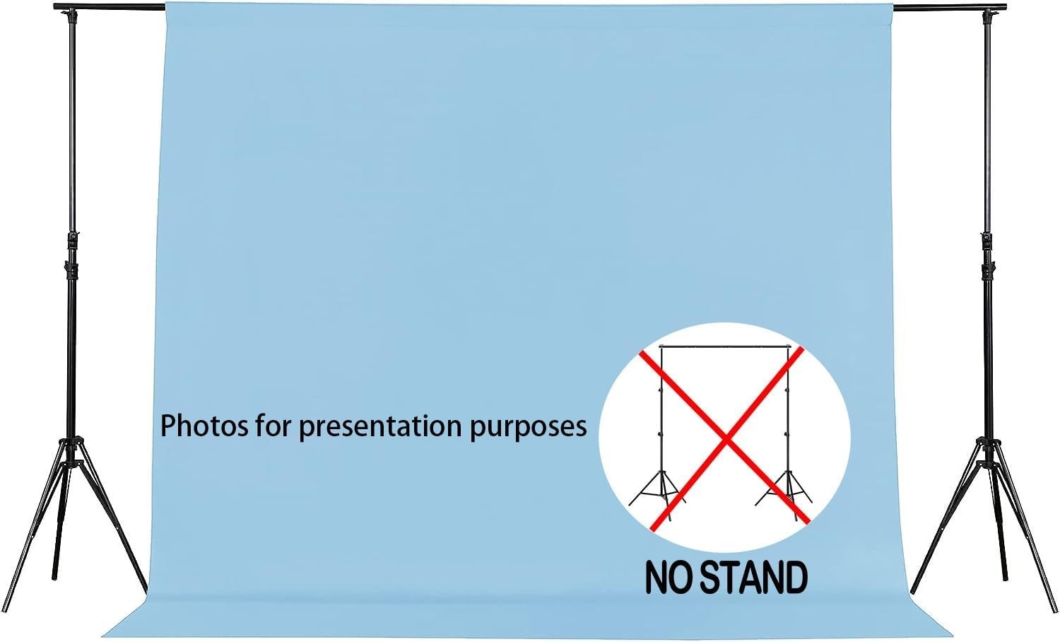 5X7FT Light Blue Backdrop Background for Photography,Polyester Backdrop Curta…