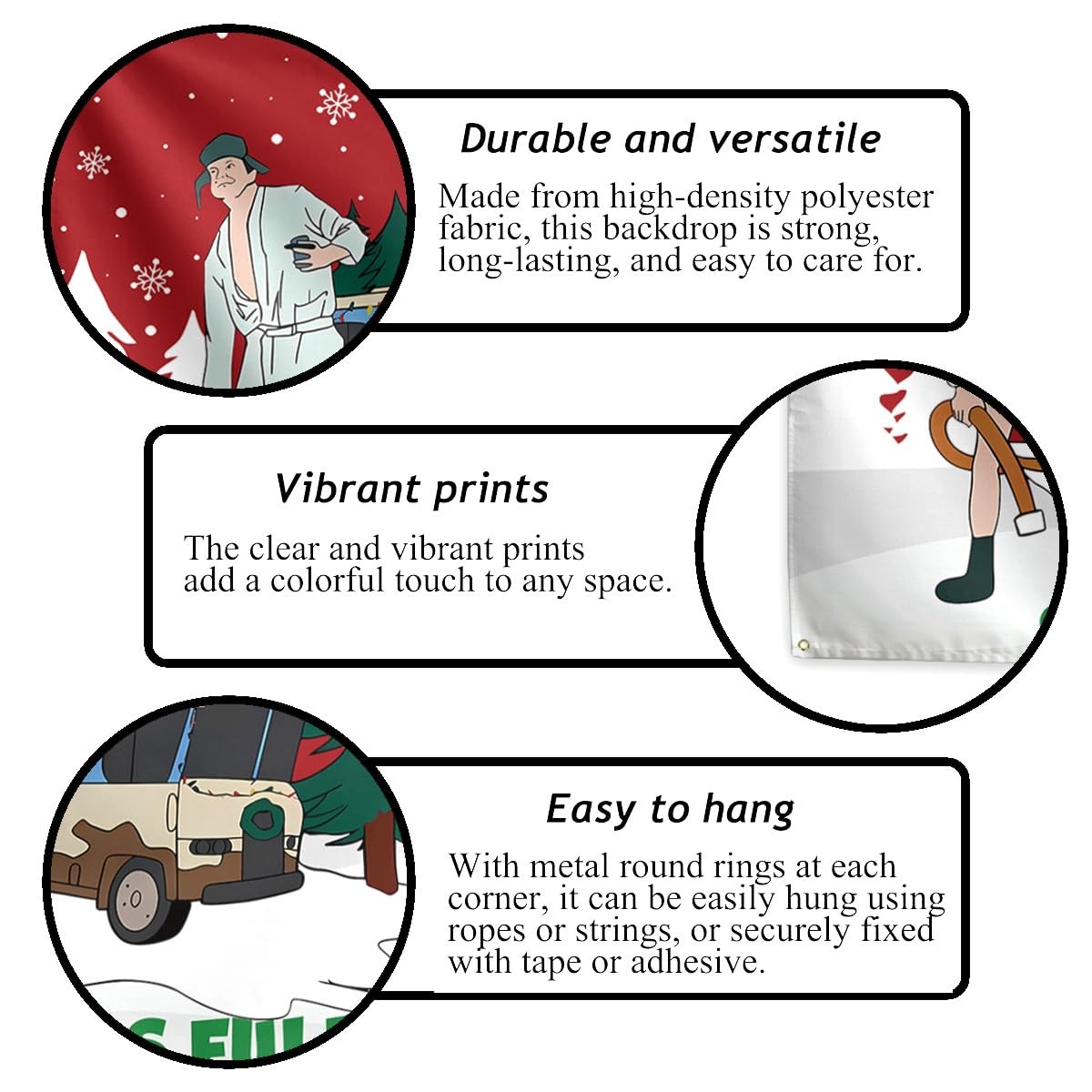 Griswold Family Cousin Eddie Christmas Banner – Funny Xmas Decor for Home Party