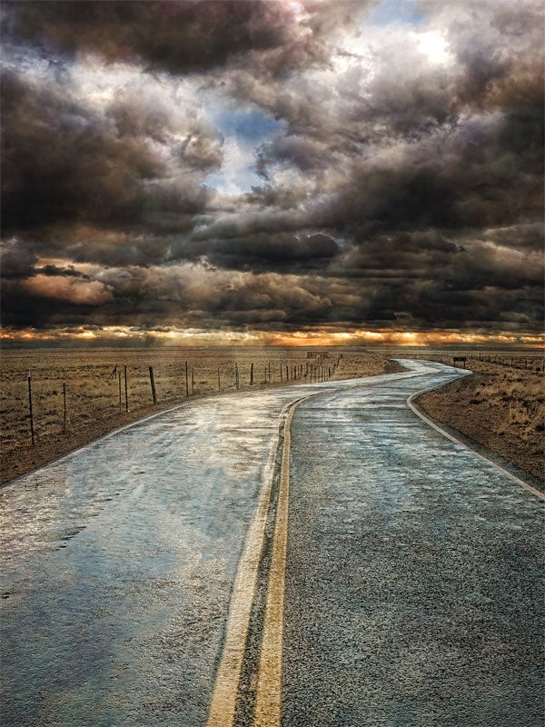 Denny Manufacturing The Road Printed Photography Backdrop