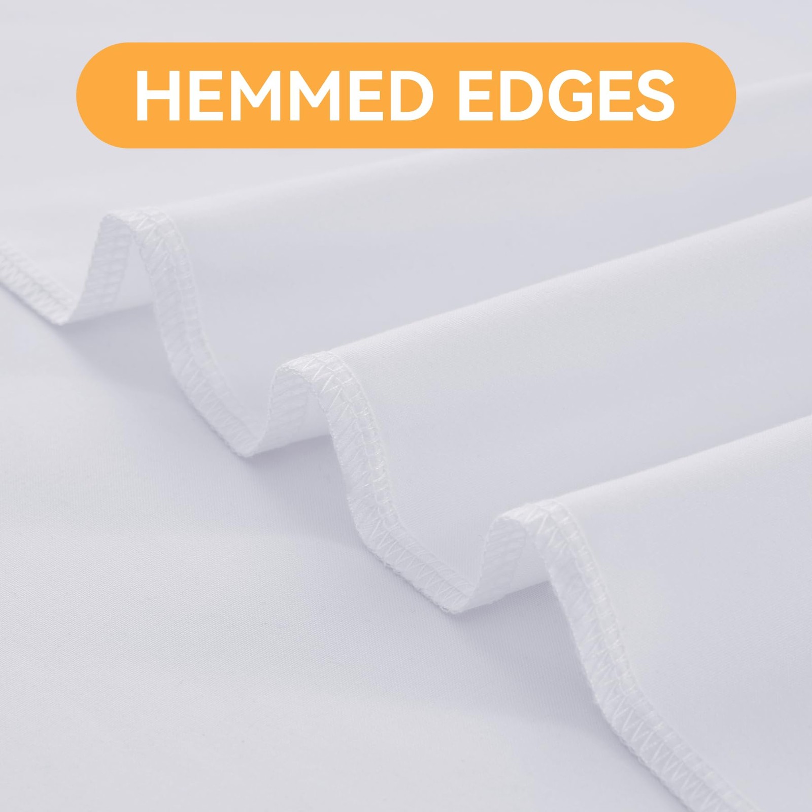 2 Panels 10x10FT White Backdrop Curtains 5x10FT Each, Polyester Drapes