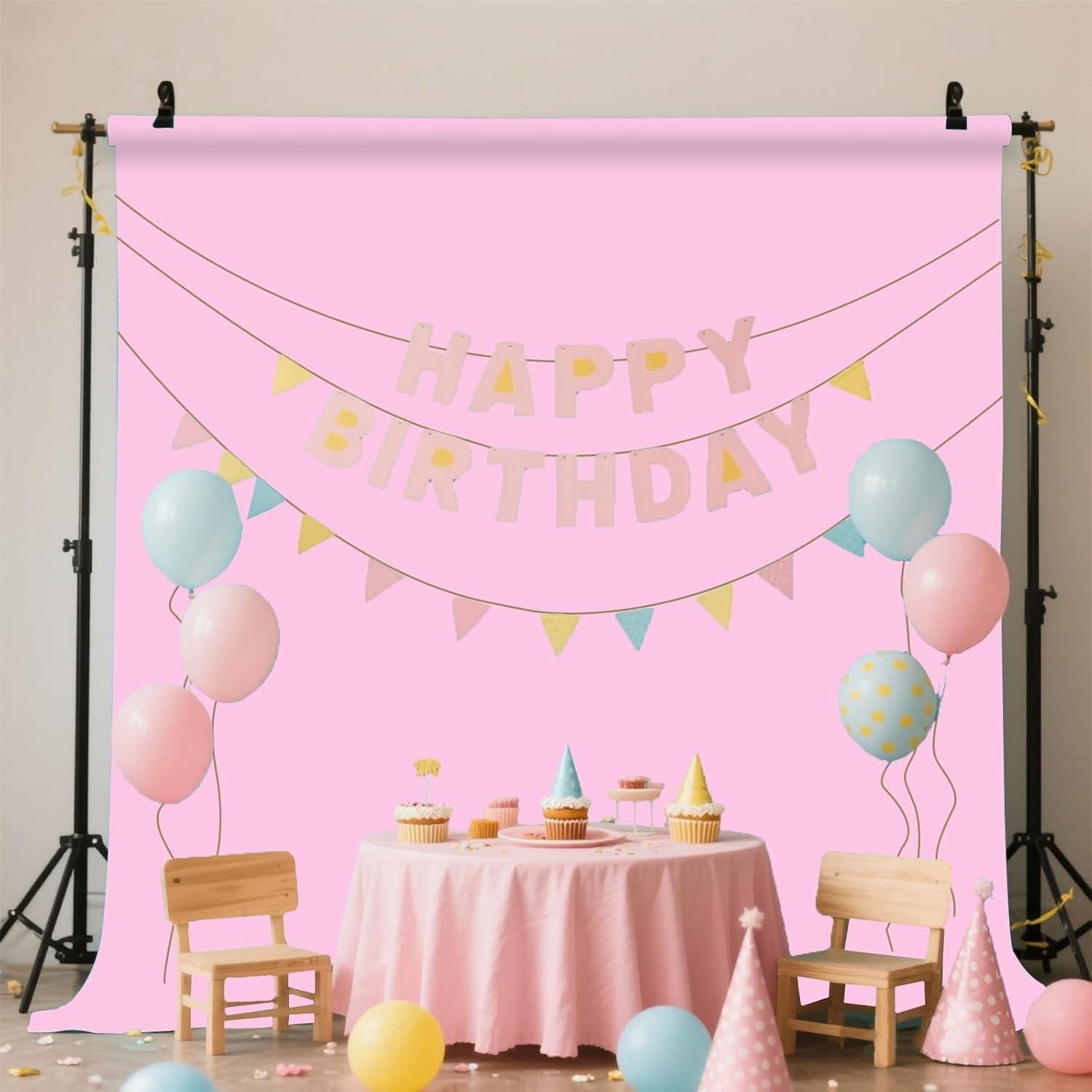Versatile 3x5FT Pink Background for Portraits, Parties & Product Photography