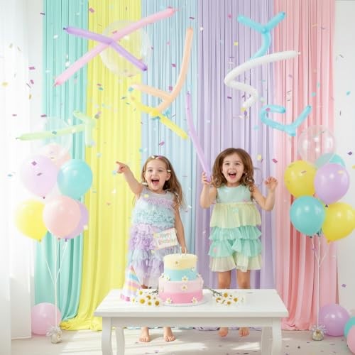 10x7ft Unicorn Backdrop Curtains-Pastel Rainbow Backdrop 10×7 FT Pastel Unicorn