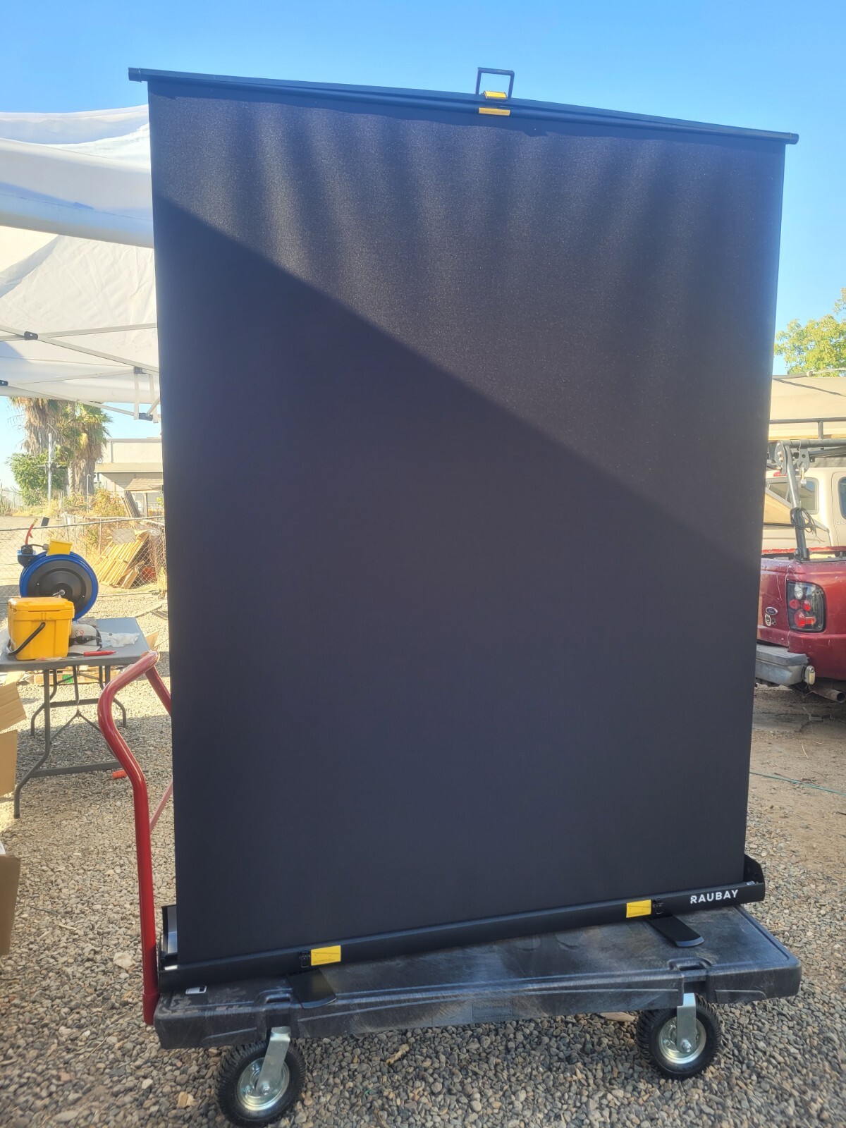 Collapsible Black Backdrop Screen Portable Retractable 60 x 80 Easy Setup