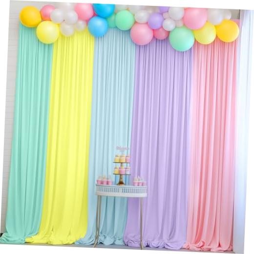 10x7ft Unicorn Backdrop Curtains-Pastel Rainbow Backdrop 10×7 FT Pastel Unicorn