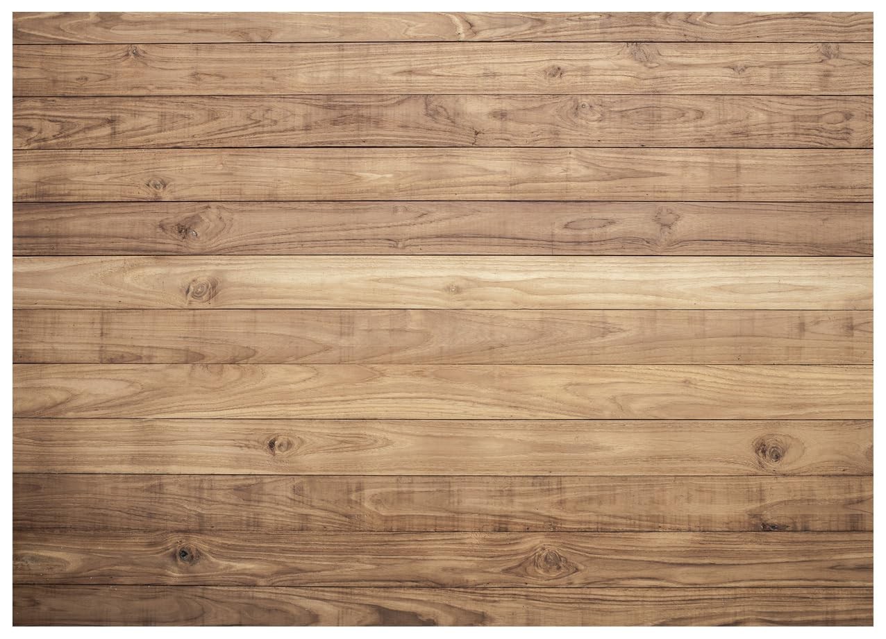 7×5 FT Light Brown Wood Plank Photography Backdrop Wooden Texture Photo