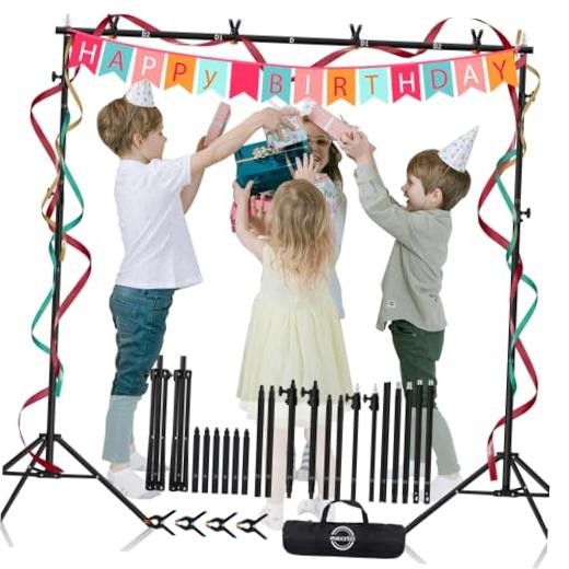8.5×10 ft Backdrop Stand, Adjustable Back Drop Banner Stand, 8.5×10 FT-Ⅱ