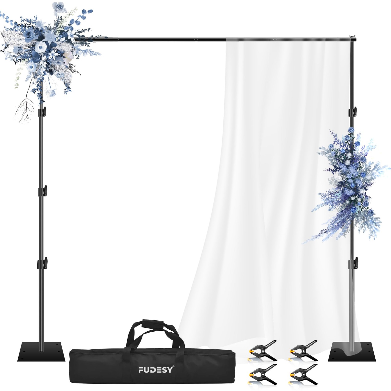 Heavy Duty Backdrop Stand, 10x10ft Adjustable Photo Background Stand Support …