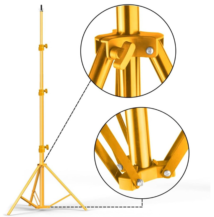 10×8.5ft Gold Backdrop Stand Kit, Adjustable Photo Studio Frame-by HYJ-INC (NIB)