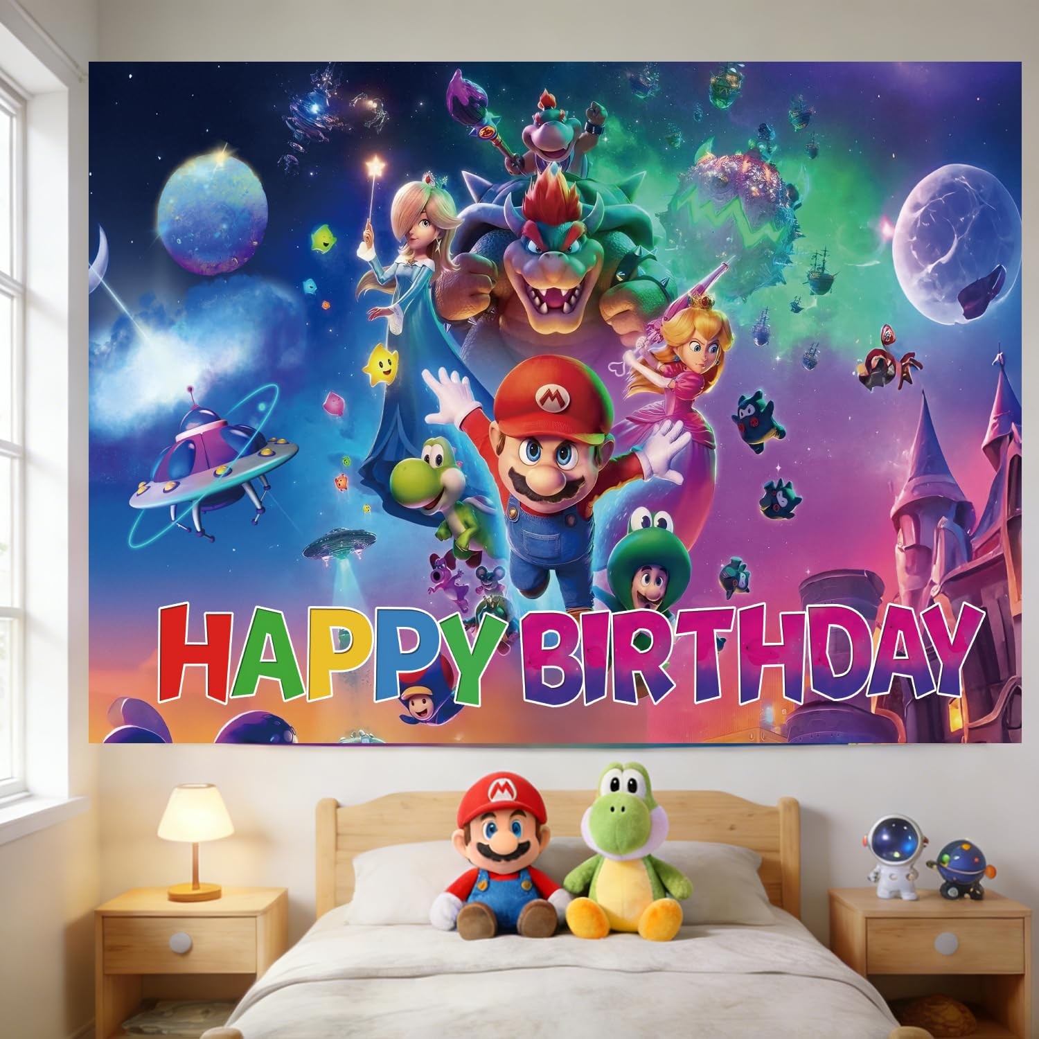 Cartoon Birthday Party Backdrop 5×3.3ft, Birthday Decorations and Party Decor…
