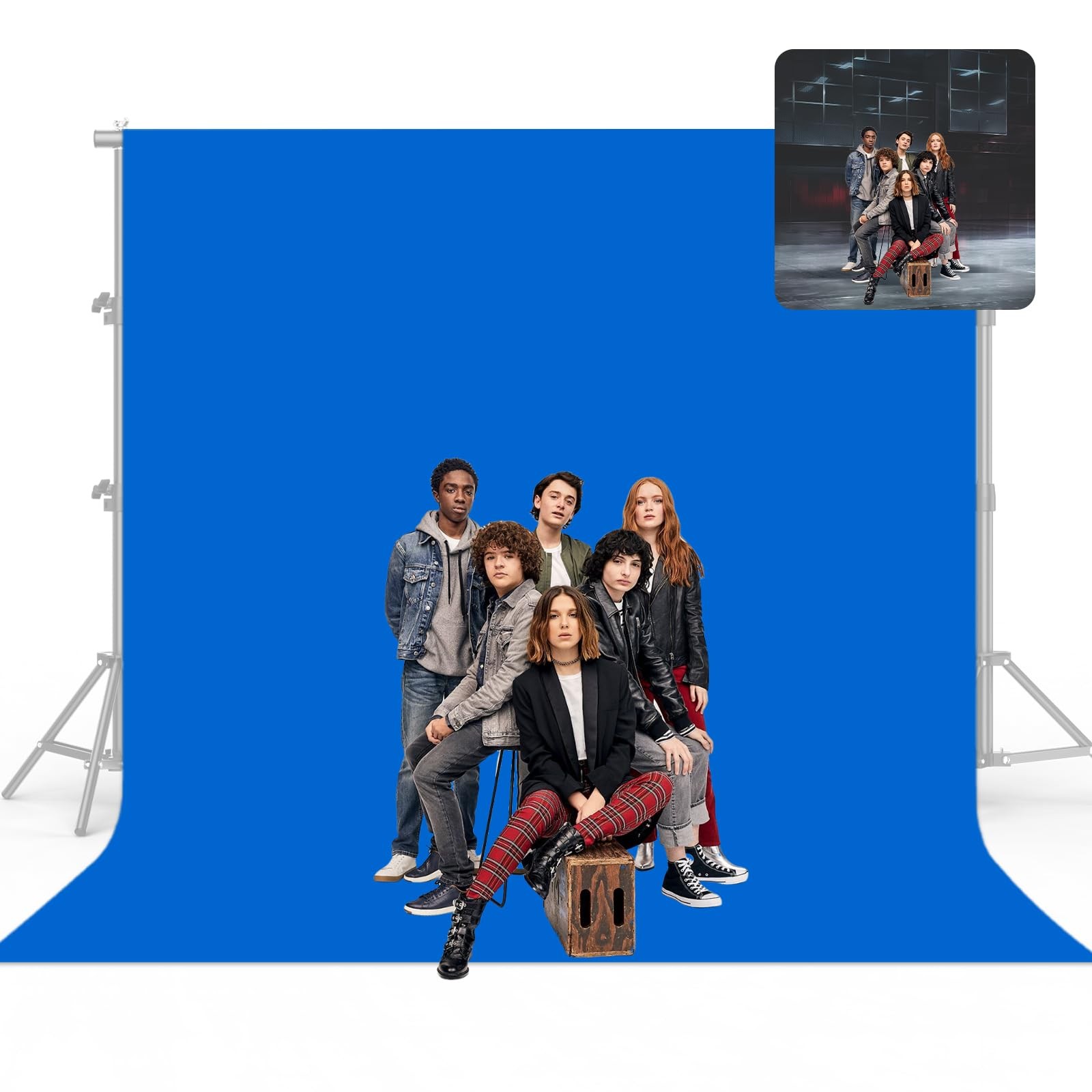 10x20Ft Blue Chromakey Backdrop for Photography, Blue Screen for Product Portrai