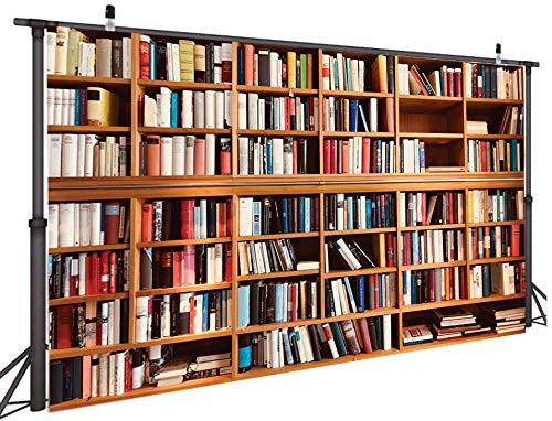7x5FT Bookcase Photography Backdrop School Library Study Bookshelf Scene Chil…