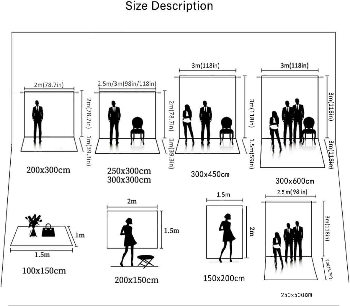 8x10ft Black Photography Backdrop – Durable, Wrinkle-Resistant & Versatile