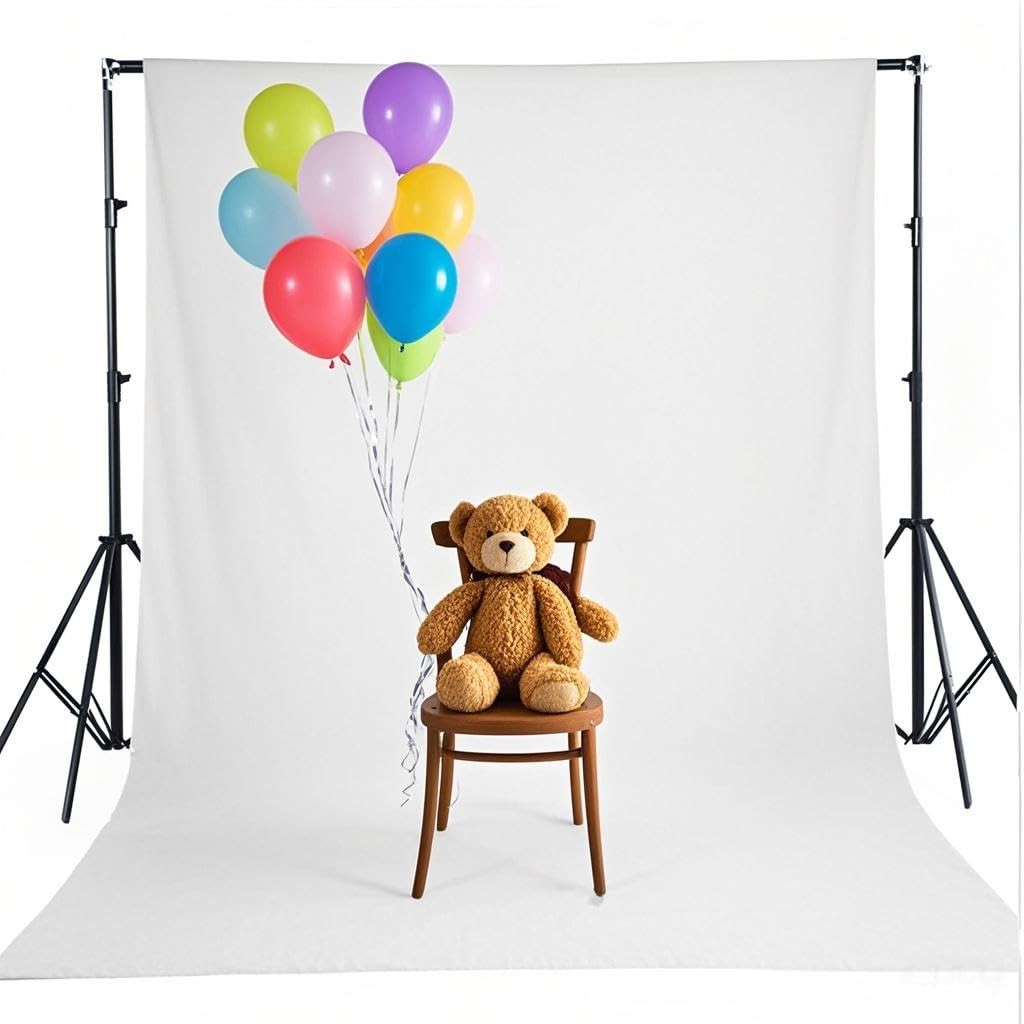 5X7ft Photo Backdrop White for Photoshoot, 5x7ft,
