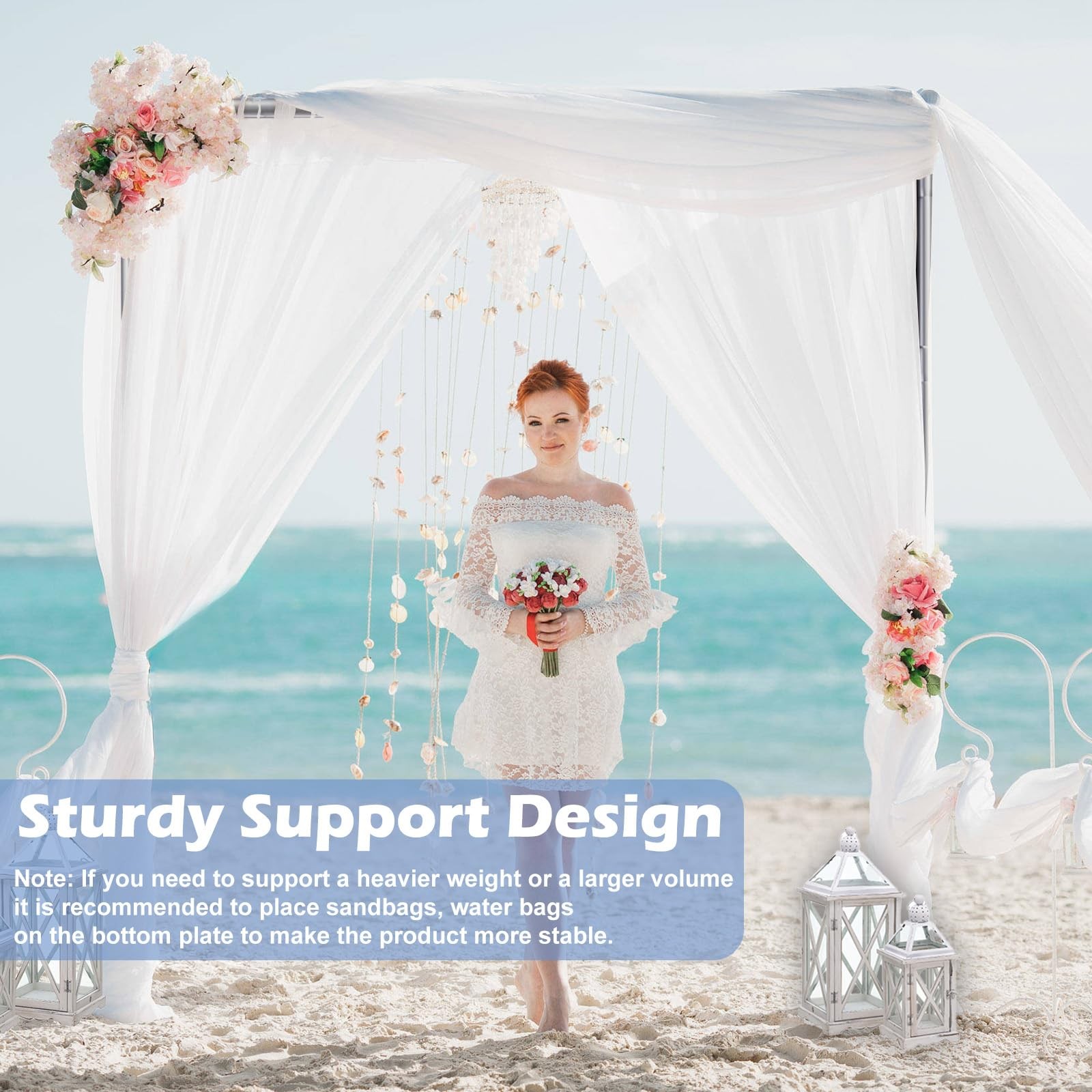 Heavy Duty Backdrop Stand, 8x10ft Pipe and Drape Backdrop Stand Kit with Adju…