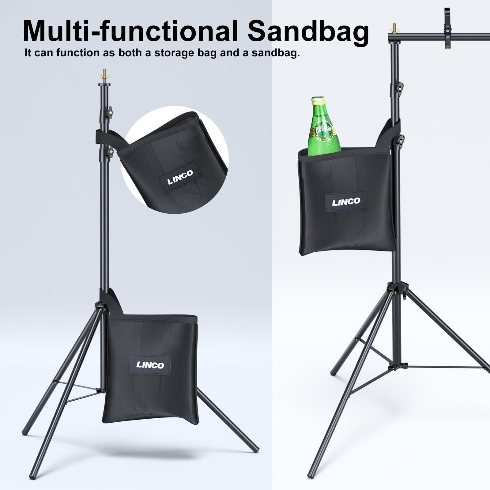 Backdrop Stand for Parties Kit 10X7 Ft Adjustable Back Drop Photography Studio P