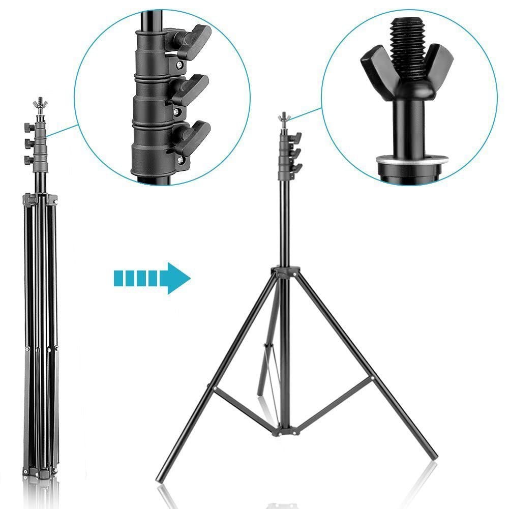 10ft x 8.5ft Adjustable Photography Backdrop Support System Photo Video Studi…