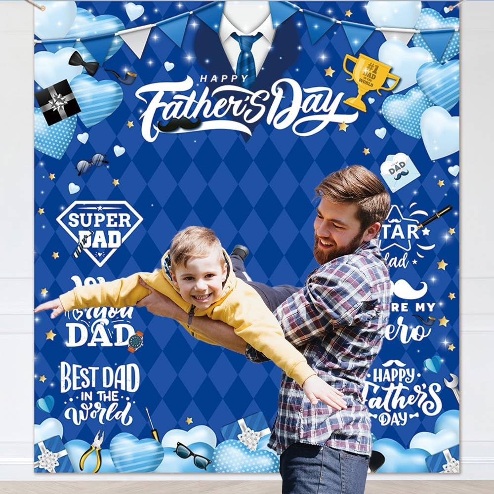 Happy Fathers Day Banner Large Fathers Day Decorations Backdrop for Photography