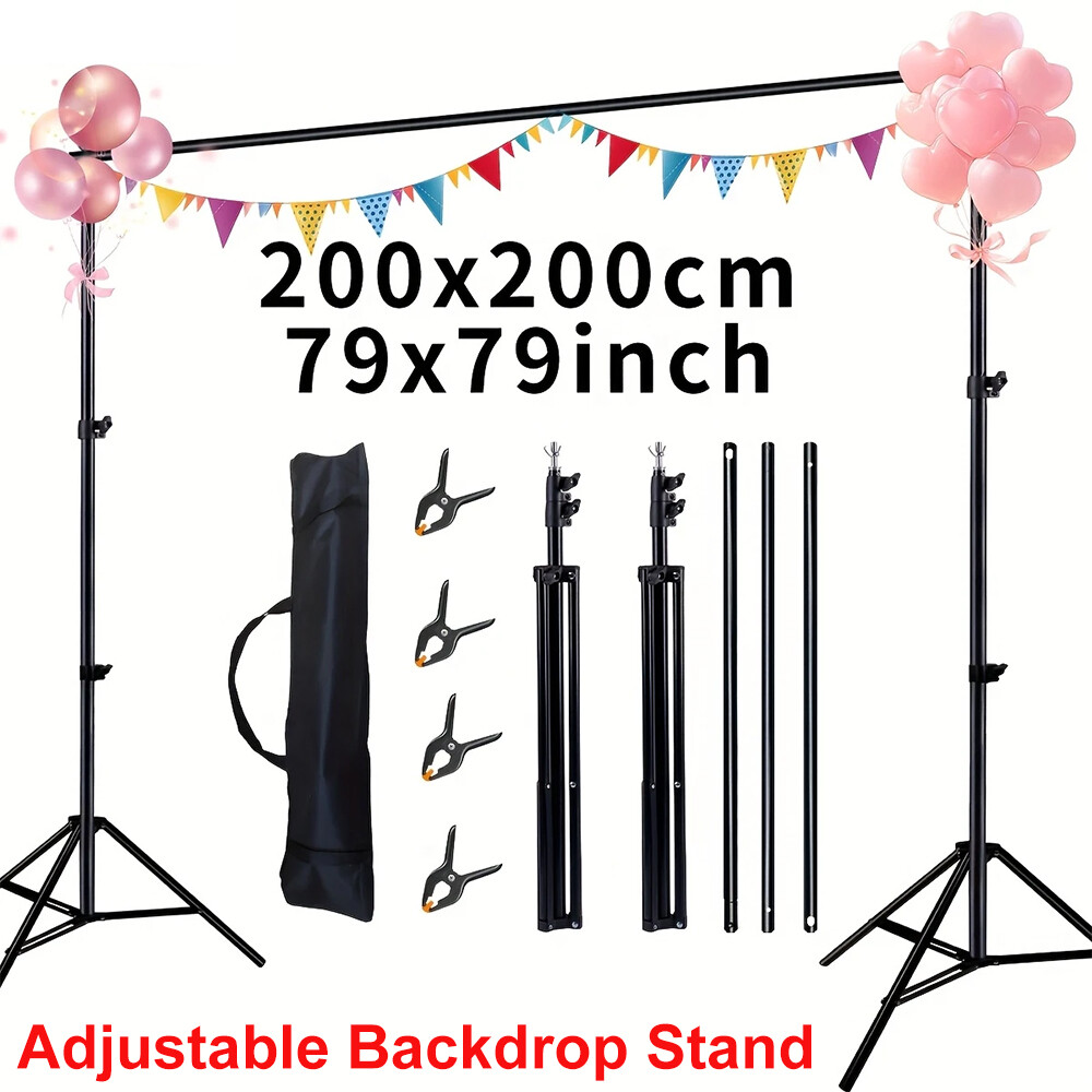 Backdrop Stand 6.5x6ft(WxH) Photo Studio Adjustable Background Stand Support Kit