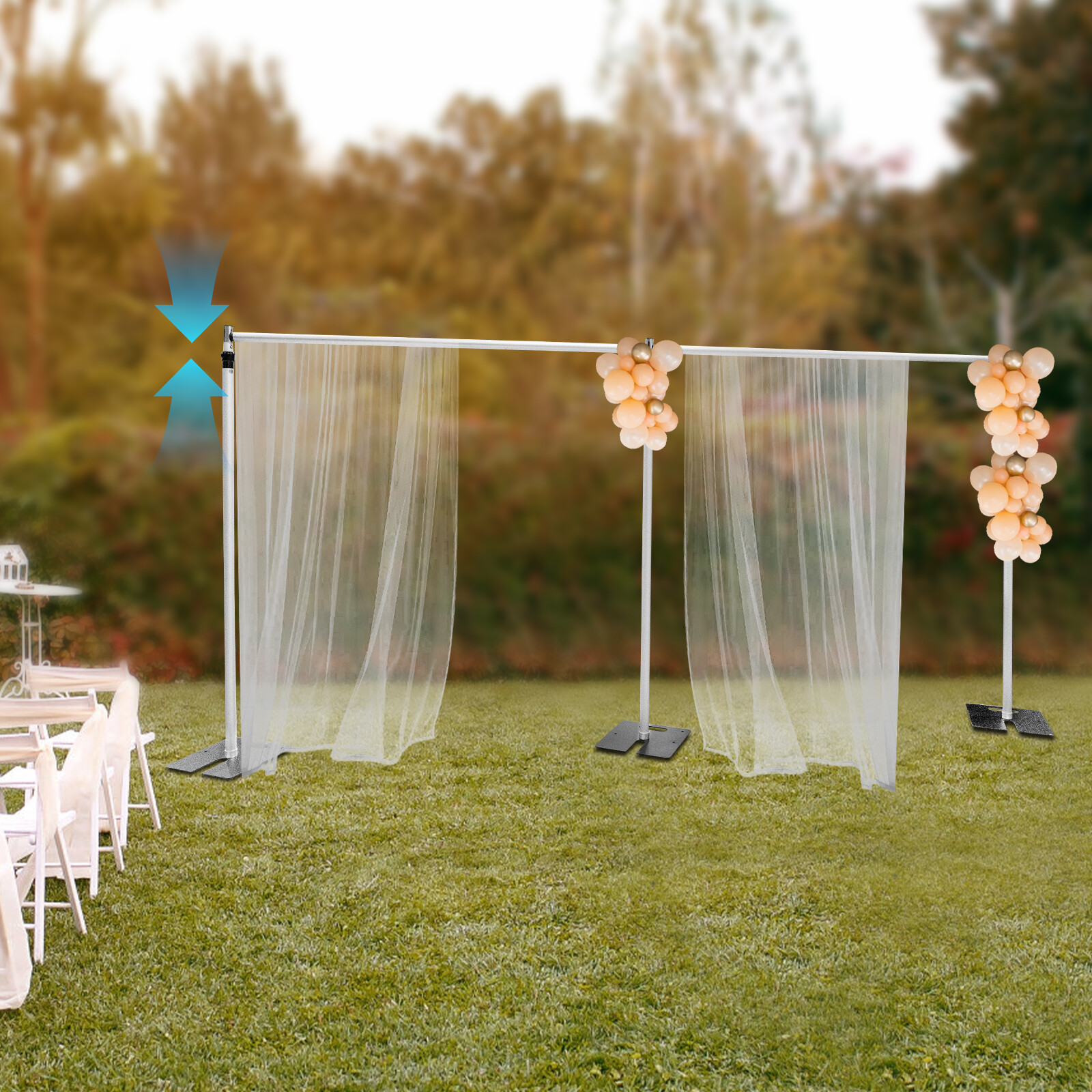 20x10ft Adjustable Photography Background Support Pipe Drape Backdrop Stand Kit