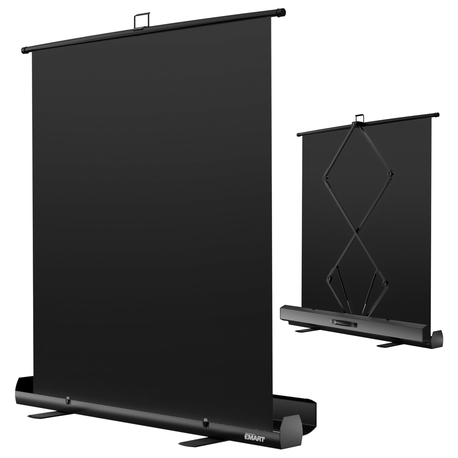 EMART 58x74in Collapsible Black Backdrop Screen, Retractable 58x74in,