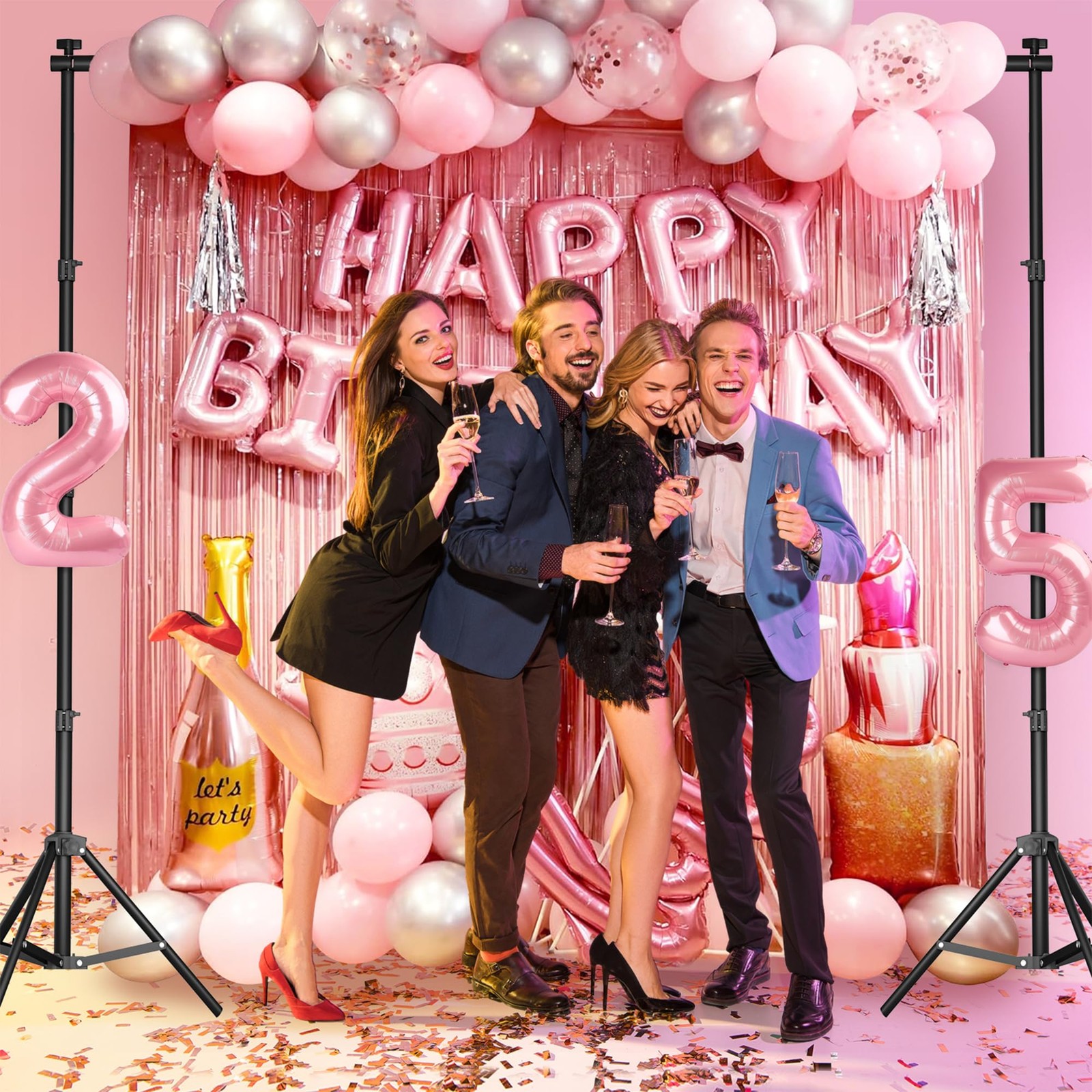 Backdrop Stand for Parties 10 x 8.5 FT, Heavy Duty Photography Backdrop Stand…