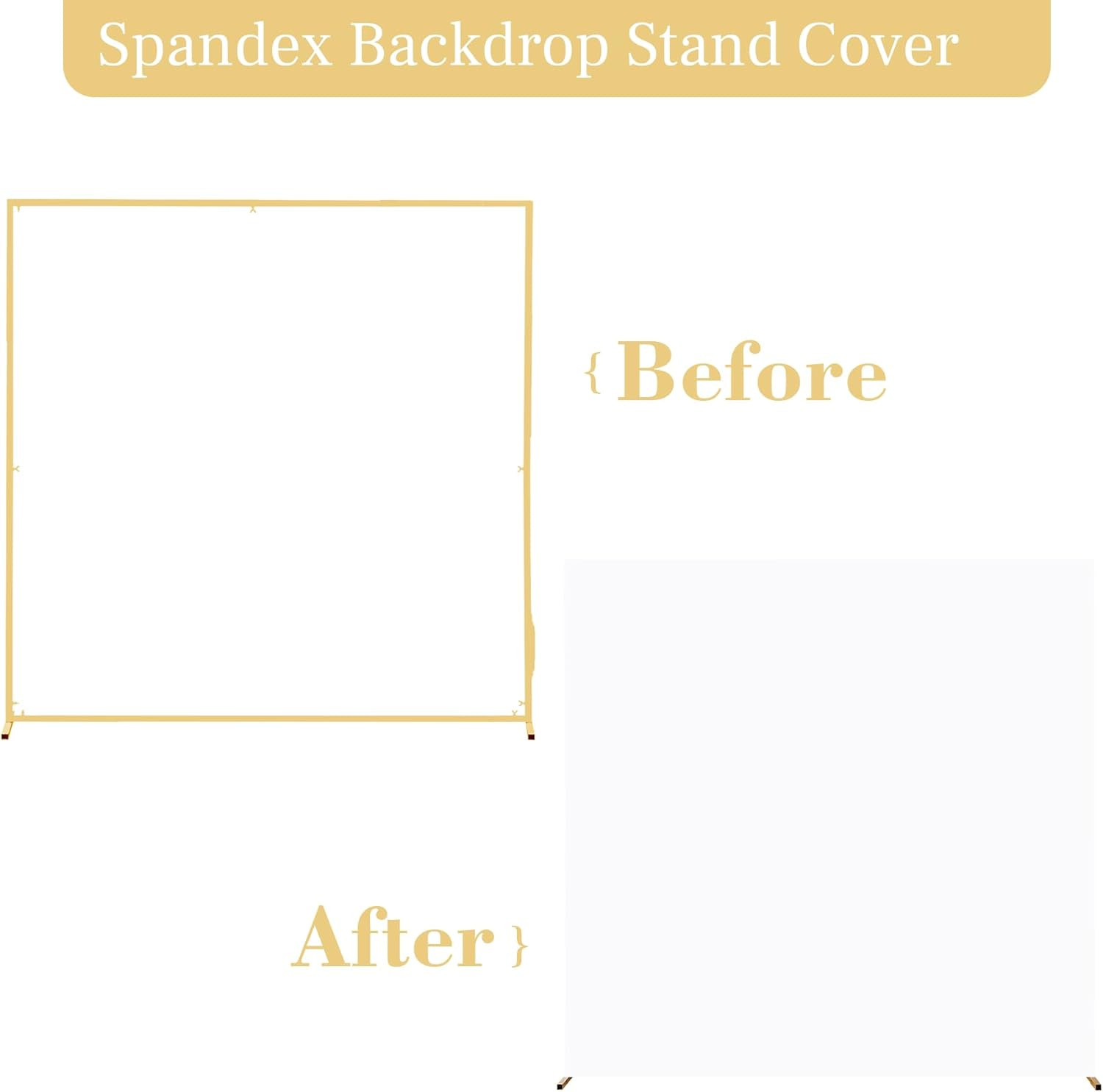 Besutolife Square Arch Backdrop Cover, 8×8 FT Spandex Arch Covers Stretchy Fitte