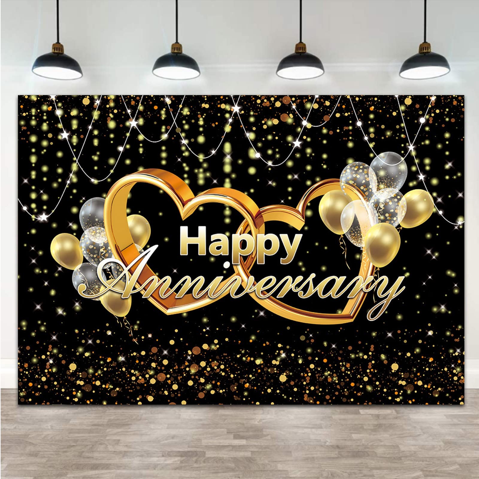Happy Anniversary Banner Party Decoration Wedding Anniversary Photo Background