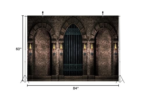 BELECO 7x5ft Fabric Gothic Castle Photography Backdrop Ancient 7x5FT, A11241