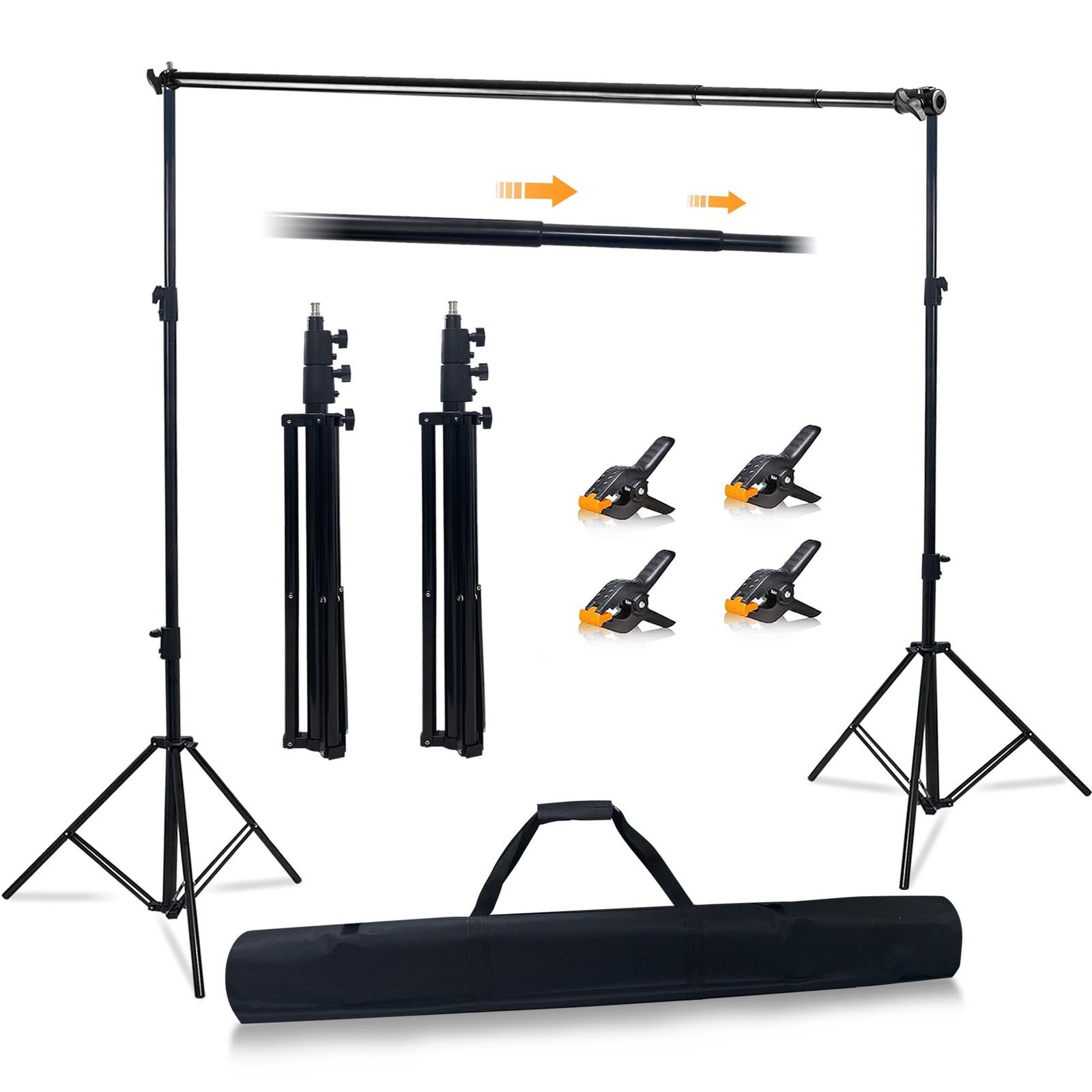 10x10ft Photo Backdrop Stand Heavy Duty Adjustable Support System, Universal …