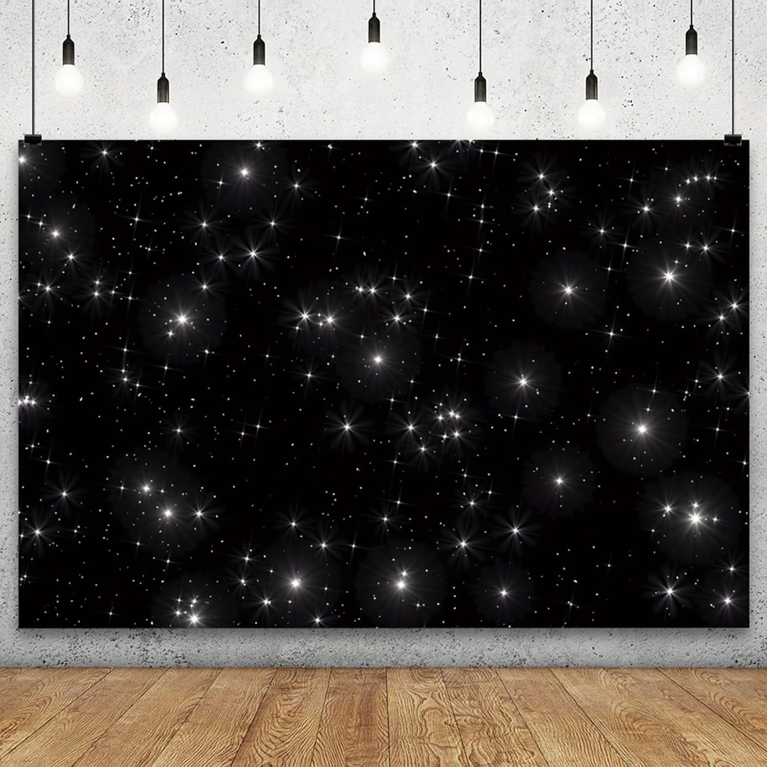 Night Sky Stars Backdrop 20X10Ft Universe Space Starry Galaxy Stars Photography