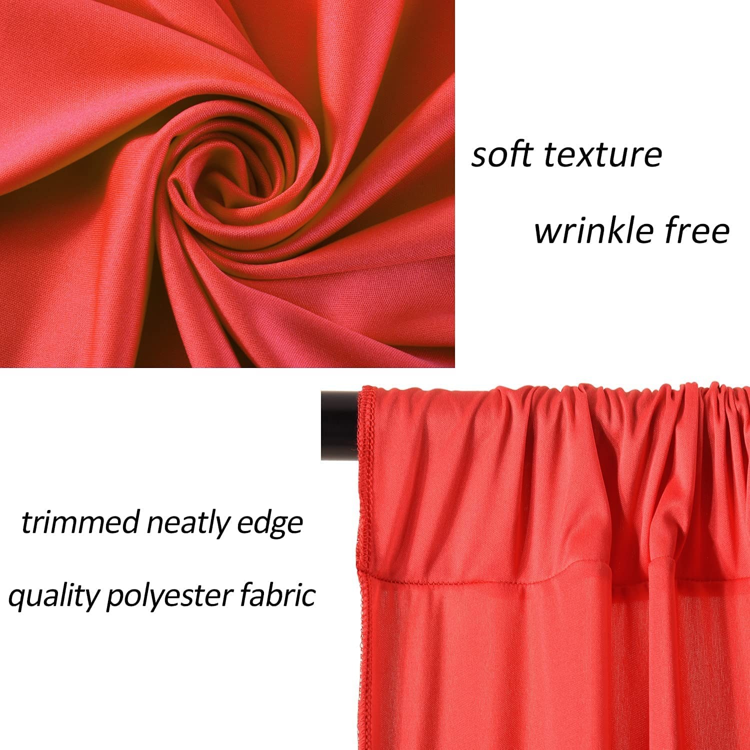 AK TRADING CO. 10 feet x 8 feet IFR Polyester Backdrop Drapes Curtains Panels…