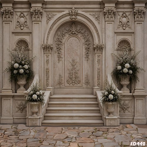 10’x10’Computer-painted Retro Arch Architecture Scenic Background Backdrop Sd442