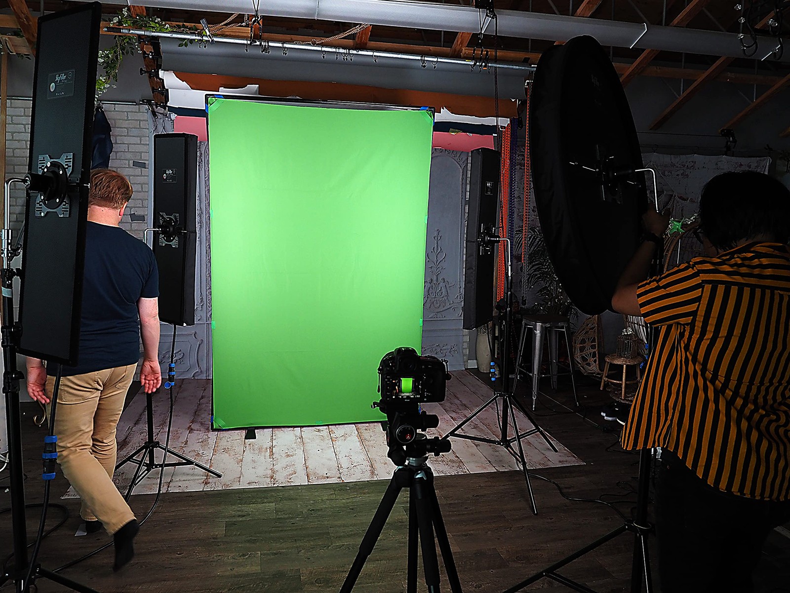 Complete Portable Background Kit w/Bag – 7.4 x 7.4ft (2.3 x 7x7in, Blue Green