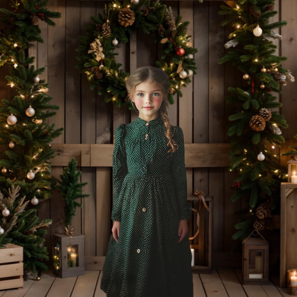 Christmas Barn Door Photo Backdrop Farm Indoor Brown Studio Props 7x5ft