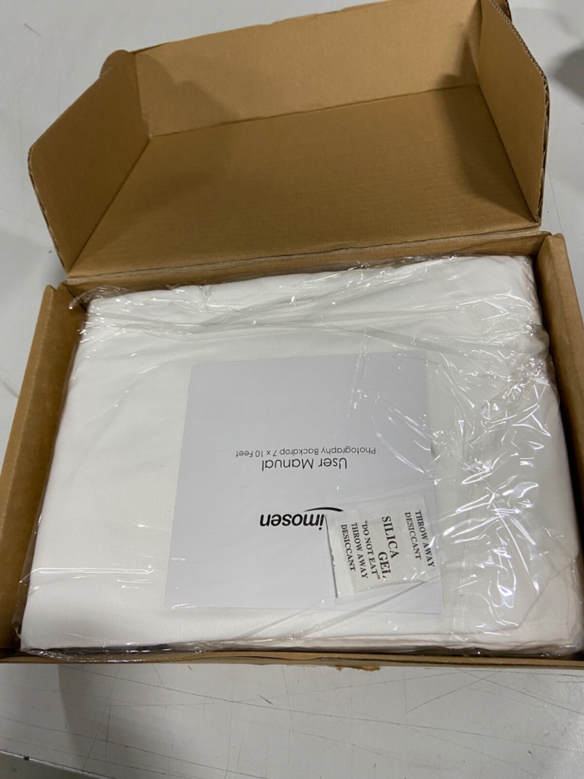 Aimosen 10 x 7 FT WHITE Backdrop for Photography, High Density Polyester Sealed