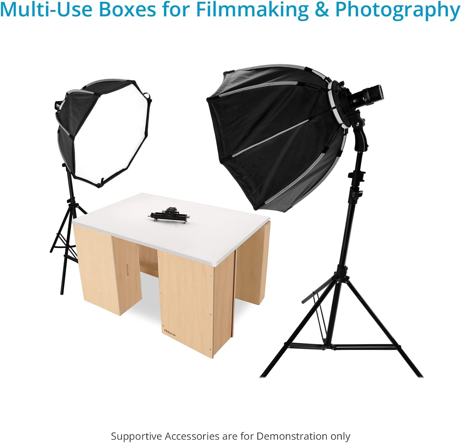 Full Set of 4 Standard White Appleboxes for Studio, Film Set & Photography. Mult