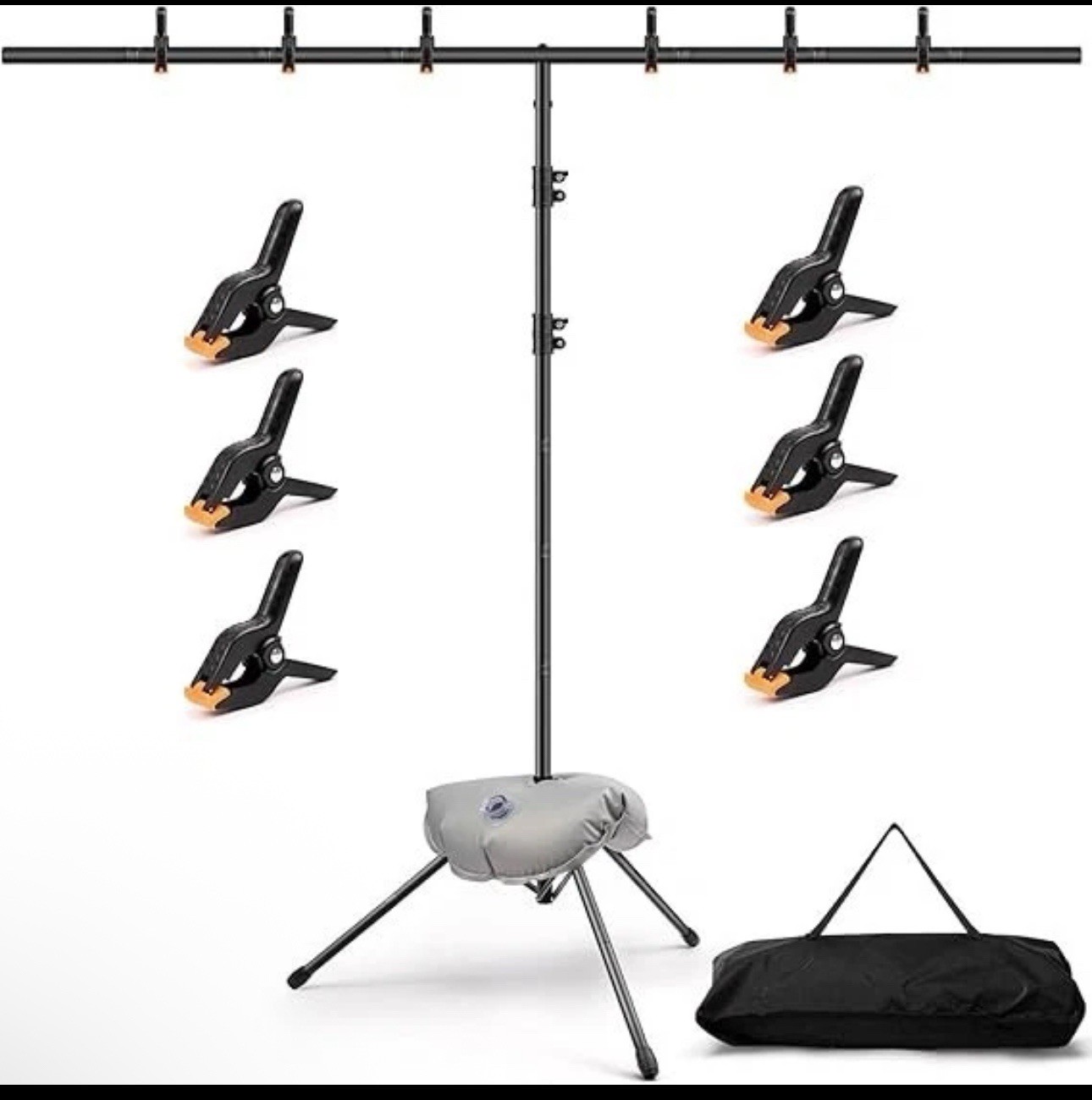 Svopy T-Shape Backdrop Stand Kit – 8 x 5.3ft Adjustable Photo Backdrop Stand
