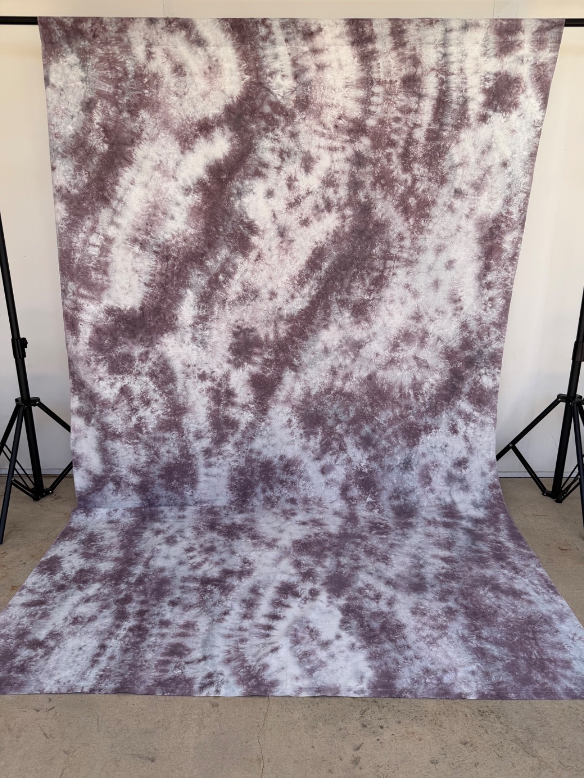 6×9 ft Purple Tie Dye Abstract Backdrop Purple Backdrop & White Muslin