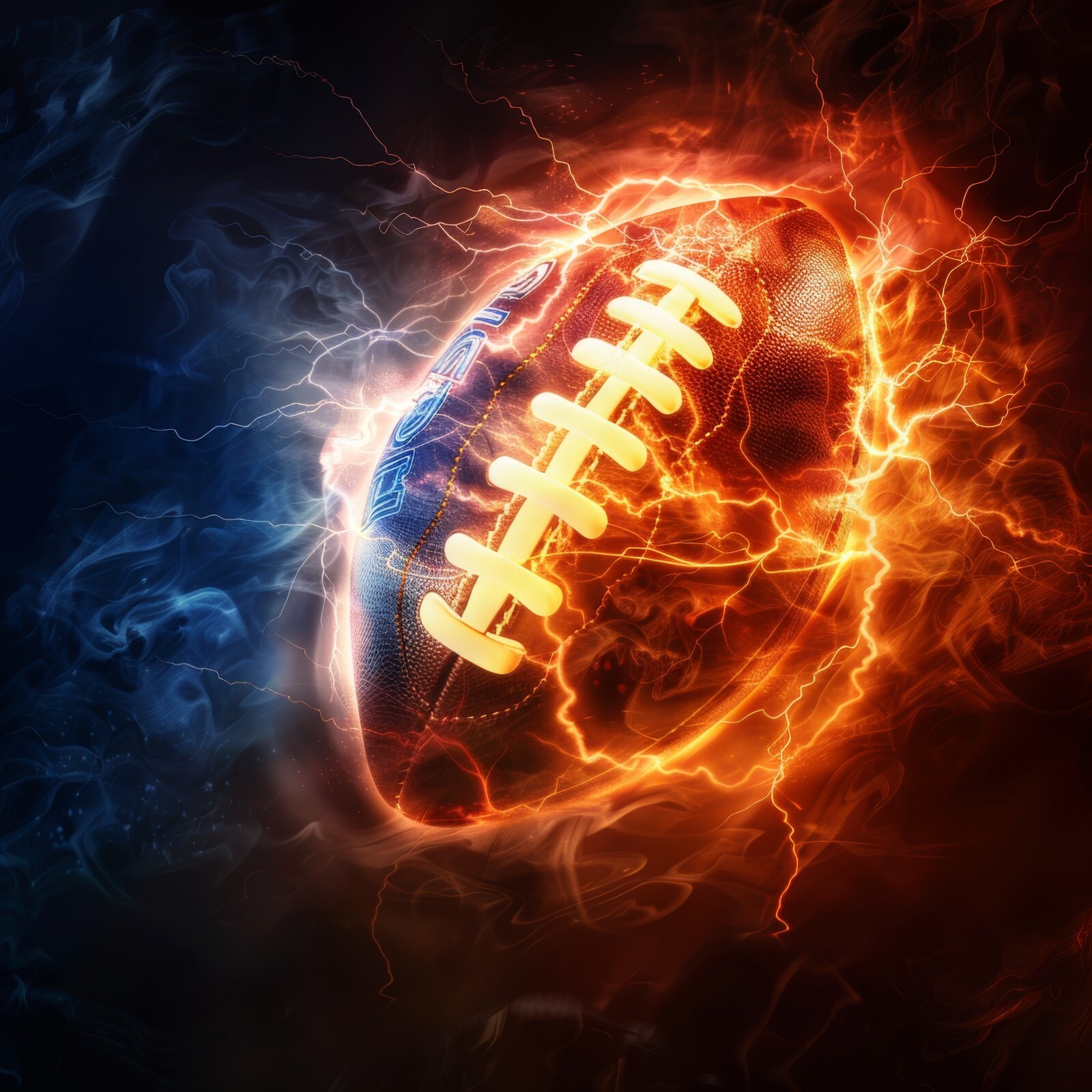 100 American Football Lightning Theme Digital Backdrop Overlay Studio Background