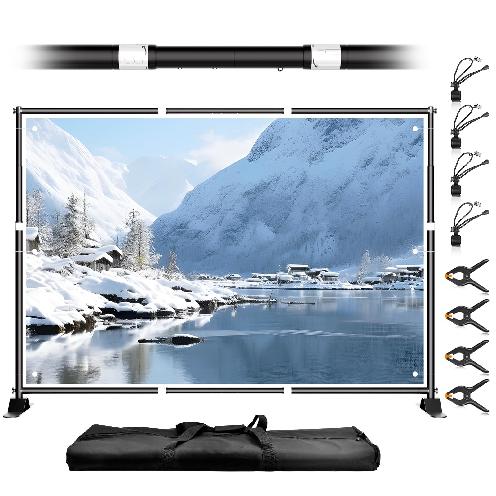 10 x 8FT Backdrop Banner Stand, Heavy Duty Adjustable Photo Background Suppor…