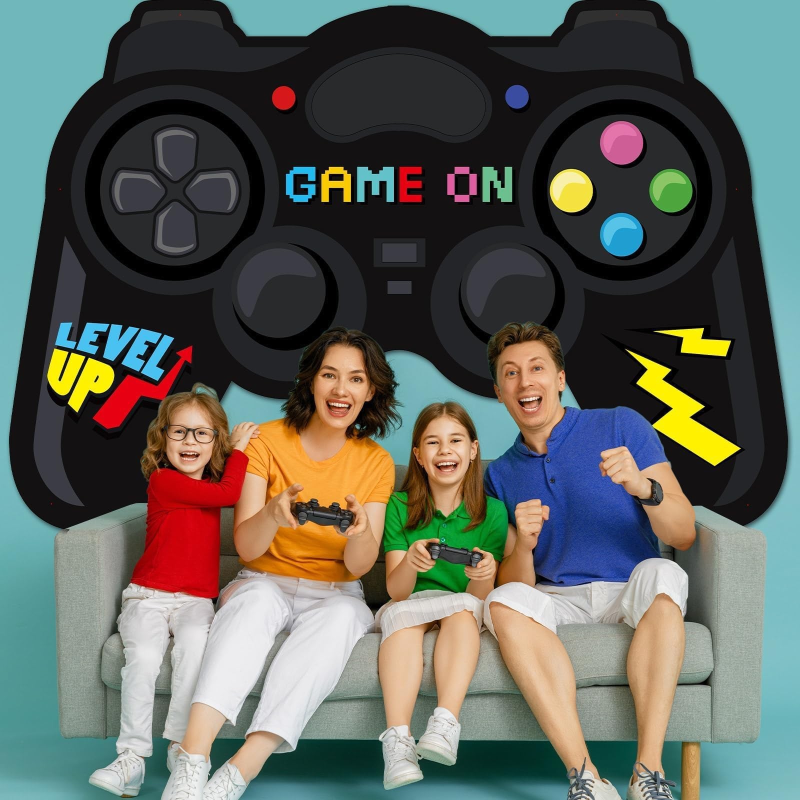 Large Video Game Shaped Backdrop Game on Photography Backdrop Gaming Party De…