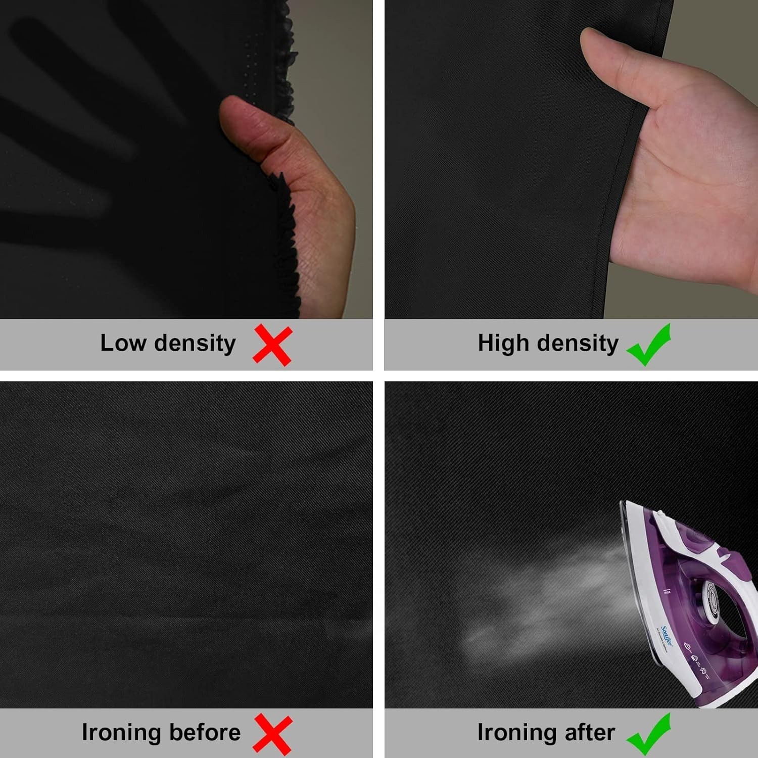 Aimosen 10X8 FT Black Backdrop Background for Photography, Chromakey High Densit