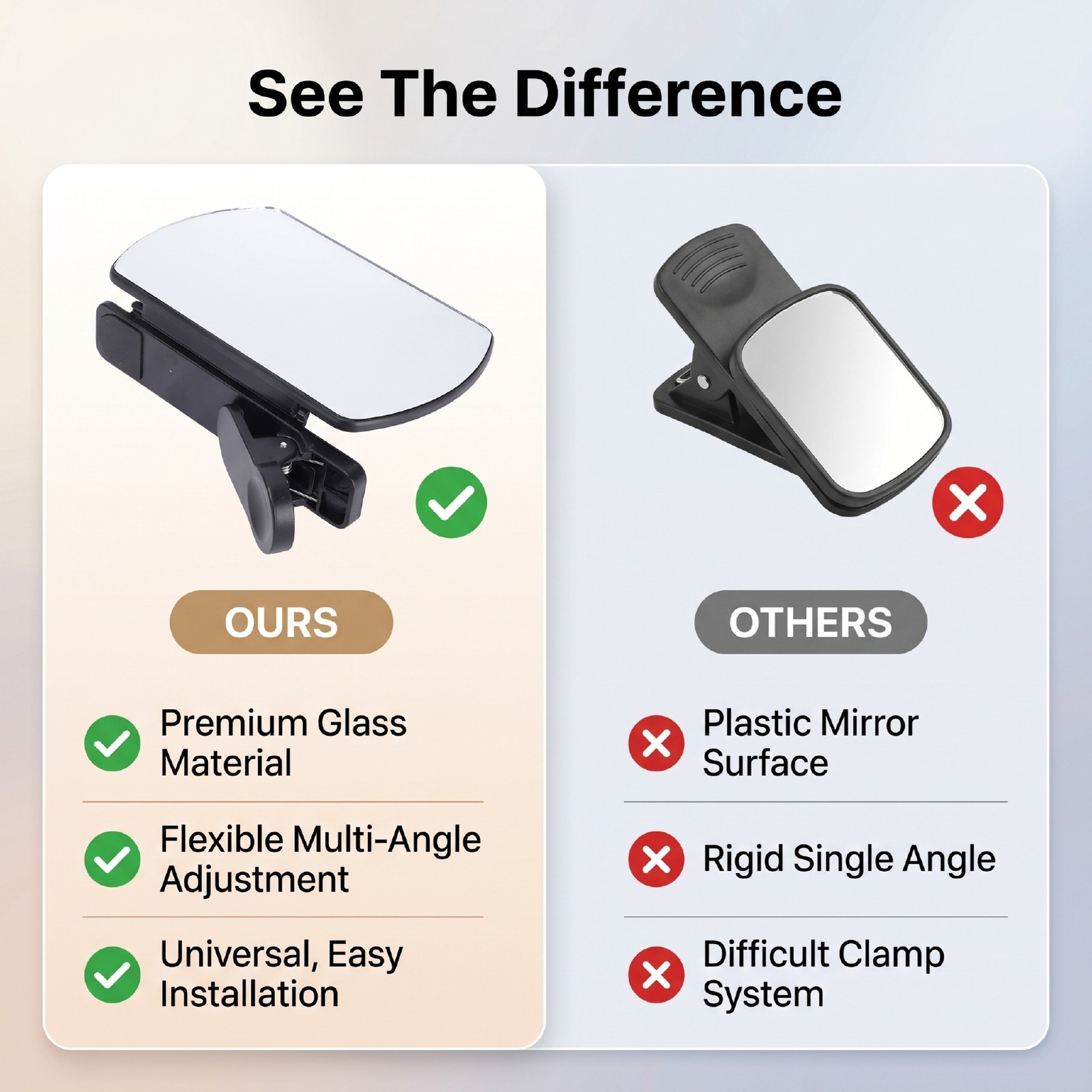 Universal Glass Phone Reflection Mirror For Creative Photography BHYO