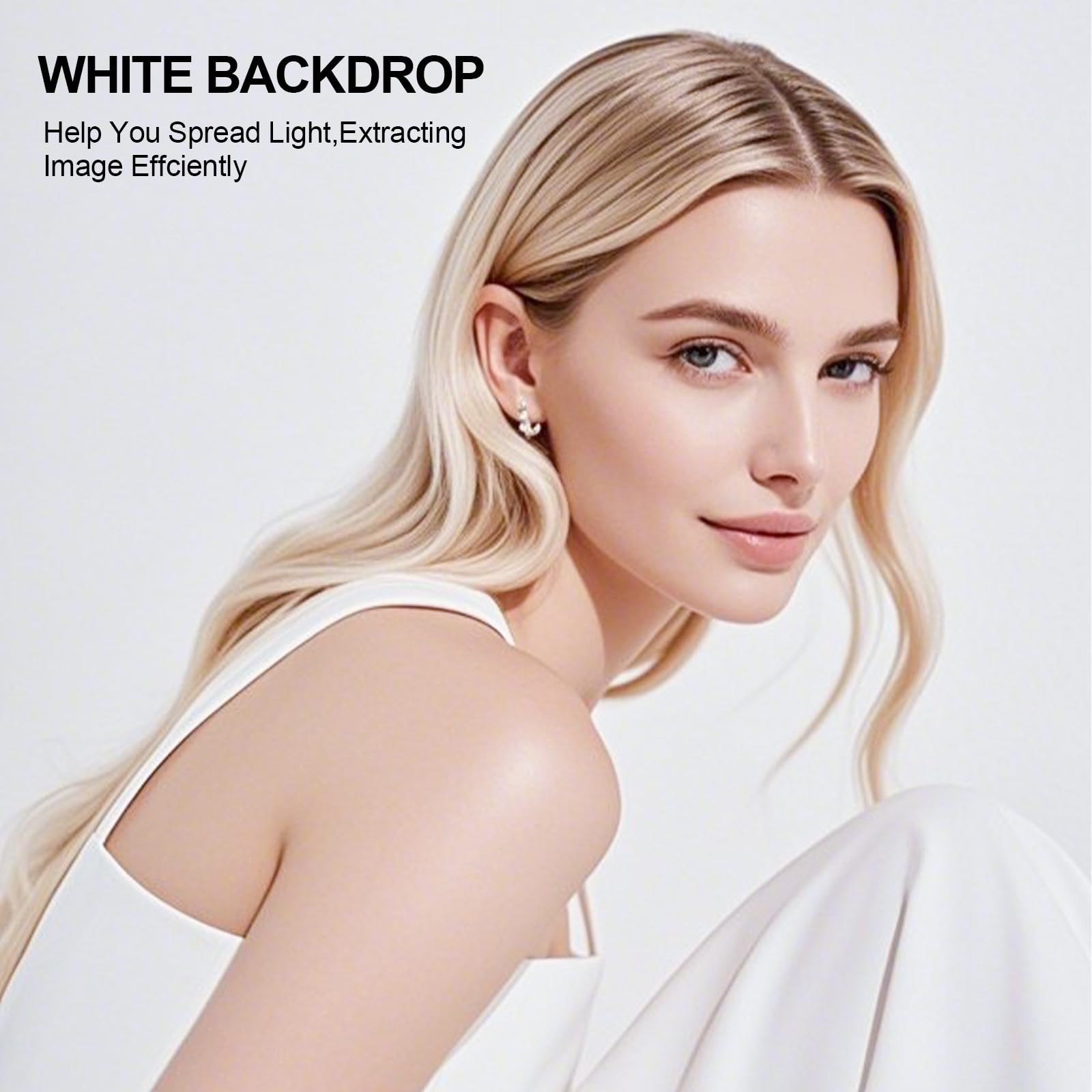 10×12 Ft White Backdrop Photography Cloth Screen Studio Portrait Photo Video