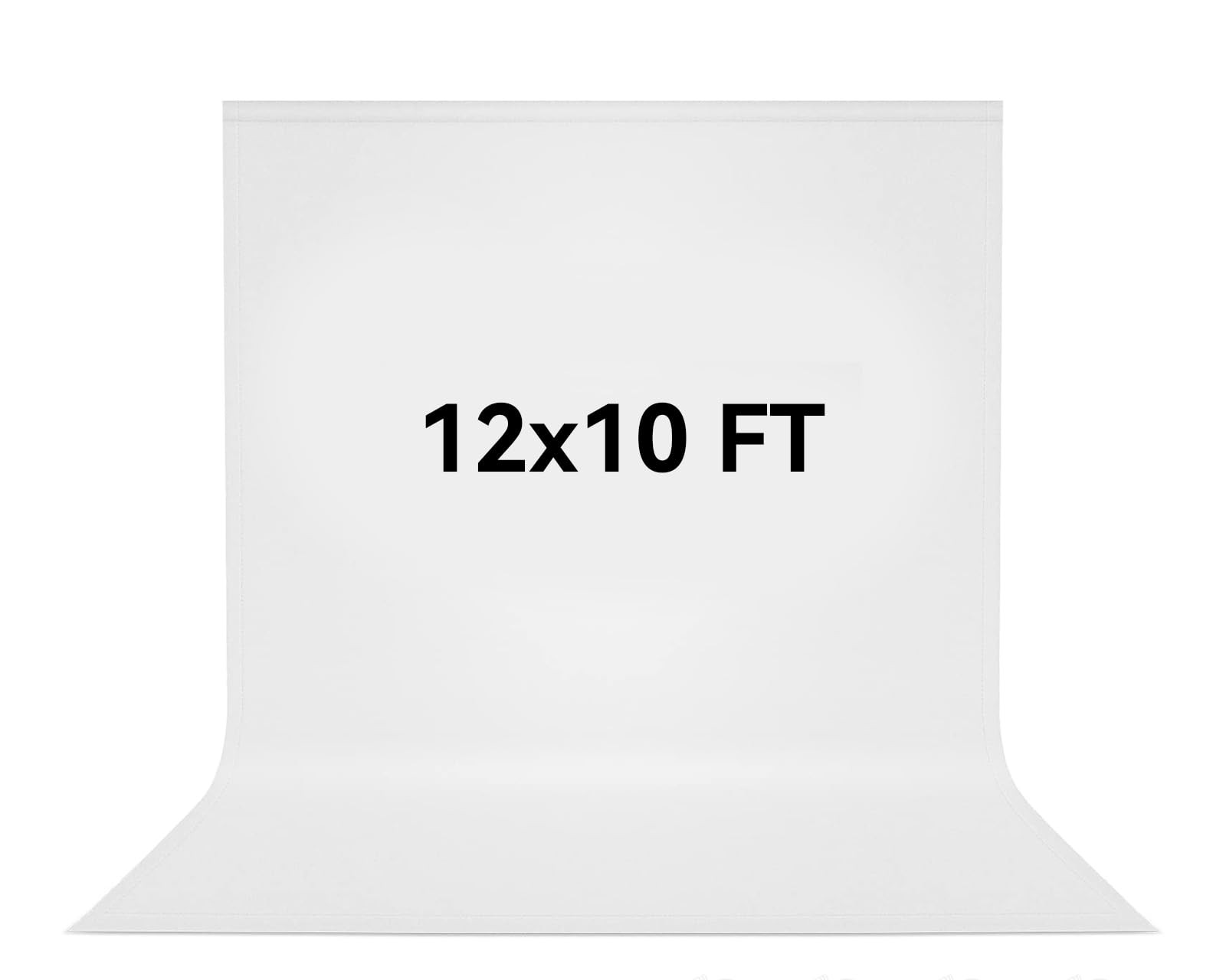 12×10 FT White Backdrop Background for Photography, 100% Polyester Photo Boot…