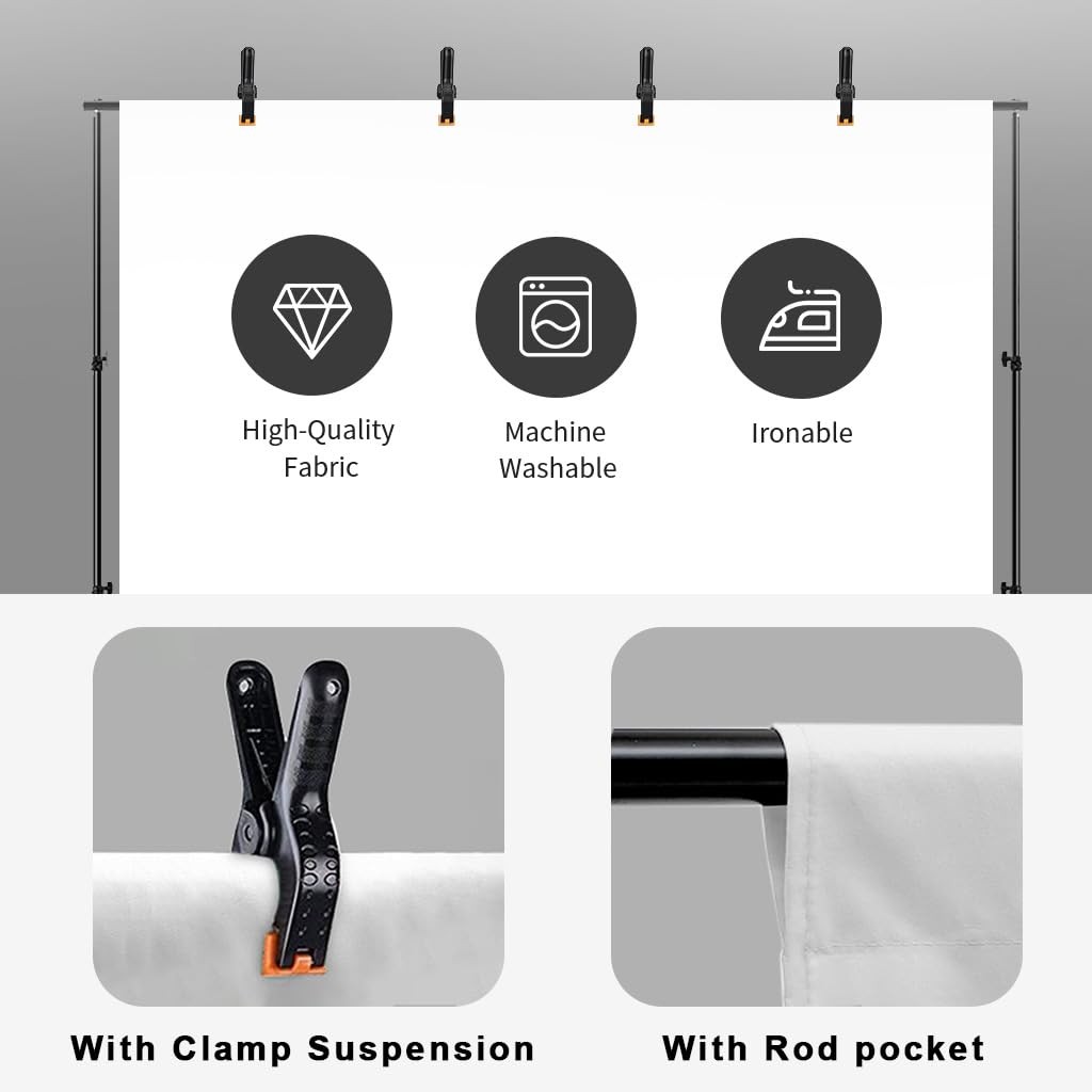LCUIRC 10X12ft White Backdrop for Photography, 10x12ft, 10x12ft